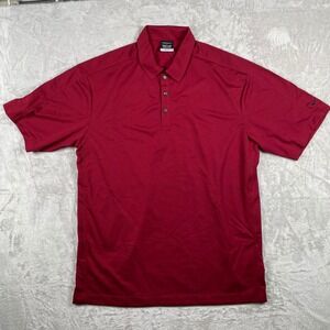 Nike Golf Dri-FIT‎ Polo Shirt Mens Large Maroon Red Accenture Logo